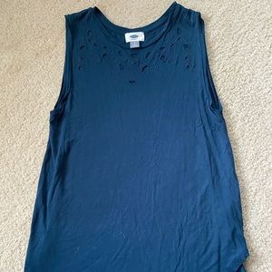 Old Navy design cut out teal tank